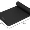 Gaiam Essentials Thick Yoga Mat Fitness & Exercise Mat with Easy-Cinch Carrier Strap, Black, 72"L X 24"W X 2/5 Inch Thick