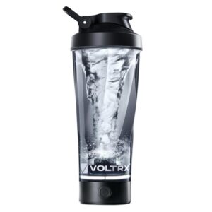 VOLTRX Premium Electric Protein Shaker Bottle, Made with Tritan - BPA Free - 24 oz Vortex Portable Mixer Cup/USB Rechargeable Shaker Cups for Protein Shakes