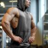 COOFANDY Men's Workout Hooded Tank Tops Bodybuilding Muscle Cut Off T Shirt Sleeveless Gym Lifting Hoodies 2 Pack