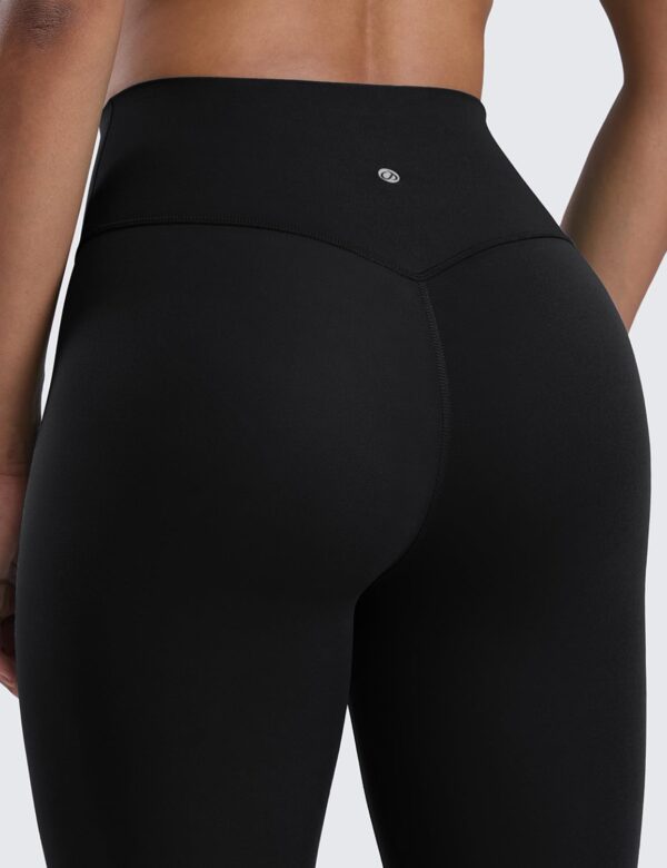 CRZ YOGA Butterlift Workout Leggings 25" - High Waisted Pilates Gym Athletic Womens Yoga Pants Buttery Soft Black Medium