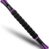 MZDXJ Muscle Roller Massage Roller Stick- Deep Tissue Fascia Blaster for Myofascial Pain Relief, Lymphatic Drainage & Body Sculpting, Handheld Physical Therapy & Recovery Tool (Purple Black-18 inch)