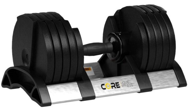 Core Fitness® Adjustable Dumbbell Weight Set By Affordable Dumbbells - Adjustable Weights - Space Saver - Weights - Dumbbells For Your Home -