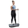 Sunny Health & Fitness Vibration Plate Exercise Machine with Remote & Resistance Bands, Fitboard 3D Vibration Plate Premium Total Body Shaker Platform for Toning, Sculpting & Recovery – SF-VP822057