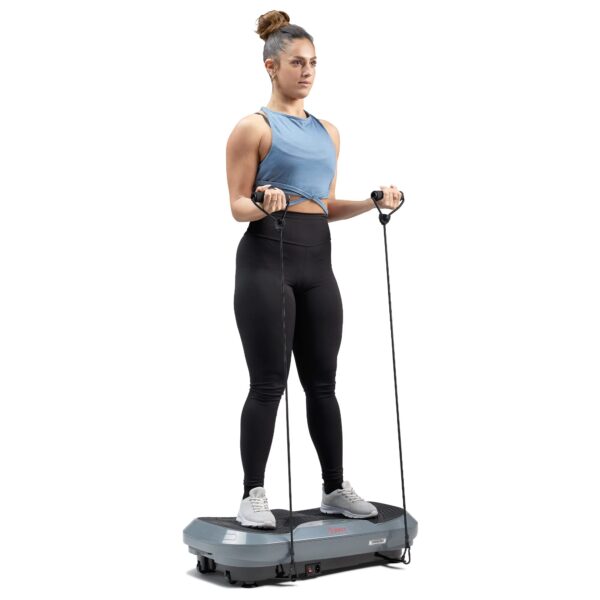 Sunny Health & Fitness Vibration Plate Exercise Machine with Remote & Resistance Bands, Fitboard 3D Vibration Plate Premium Total Body Shaker Platform for Toning, Sculpting & Recovery – SF-VP822057