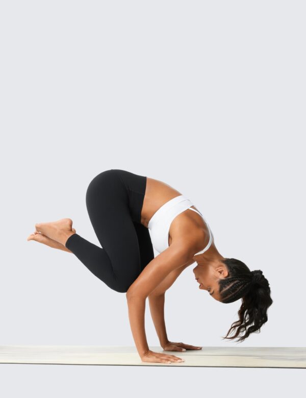 CRZ YOGA Butterlift Workout Leggings 25" - High Waisted Pilates Gym Athletic Womens Yoga Pants Buttery Soft Black Medium