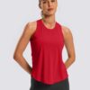 G Gradual Women's Workout Tank Tops Racerback Athletic Yoga Tops Loose Fit Sleeveless Running Gym Sports Shirts for Women(Red,M)
