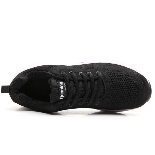 Ezkrwxn Women Sport Running Shoes Athletic Tennis Walking Sneakers Mesh Breathable Comfort Gym Runner Jogging Shoes Black White Size 9.5