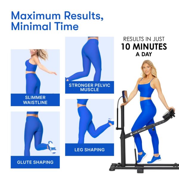 61TMWSP1CcL The DB Method Squat Machine, Glute-Focused Deep Squat Machine for Women, Low-Impact Workout Equipment for Home Gym, Total-Body Fitness Trainer, Compact & Foldable, Easy Setup, 275 lb Capacity