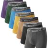 BAMBOO COOL Men's Ultra ComfortSoft Underwear, Moisture Wicking & Breathable No Ride Up Boxer Briefs with Fly, Multipack