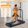 KASSADIN Walking Pad with Handle Bar, 2026 Upgrade Portable Small Treadmill with Handles for Home Small, 3.0HP Under Desk Walking Pad Treadmill with Incline, 0.6-7.6MPH, 350LBS