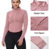 Dalavch 3 Pack Womens Cropped Full Zip up Workout Jacket Slim Fit Running Athletic Gym Yoga Sports Jacket with Thumb Holes 1 Black 1 Pink 1 Blue Medium