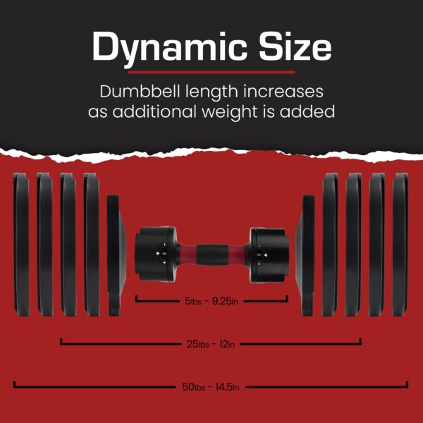 Core Fitness® Adjustable Dumbbell Weight Set By Affordable Dumbbells - Adjustable Weights - Space Saver - Weights - Dumbbells For Your Home -