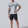 5 Pack Men’s Active Quick Dry Crew Neck T Shirts | Athletic Running Gym Workout Short Sleeve Tee Tops Bulk (Set 3, Large)