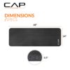 CAP Barbell Yoga Mat 1/2" Thick with Carrying Strap - High Density Exercise Mat for Yoga, Pilates, Stretching, Floor & Fitness Workouts - 68''x24''x1/2" | Black