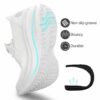 719OhjwtZ0L Pujcs Womens Walking Shoes Lightweight Tennis Shoes Breathable Running Shoes Non Slip Sneakers Gym Workout Mesh Sneakers White Size 7
