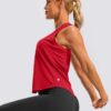 G Gradual Women's Workout Tank Tops Racerback Athletic Yoga Tops Loose Fit Sleeveless Running Gym Sports Shirts for Women(Red,M)