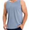 OYGSieg 6 Pack Men's Quick Dry Workout Tank Tops Breathable Gym Sleeveless Muscle Shirts for Active Men SetA L