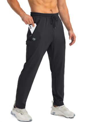 71E9cr3vZAL G GRADUAL Men's Sweatpants with Zipper Pockets Tapered Joggers for Men Athletic Pants for Workout, Jogging, Running (Black, Large)