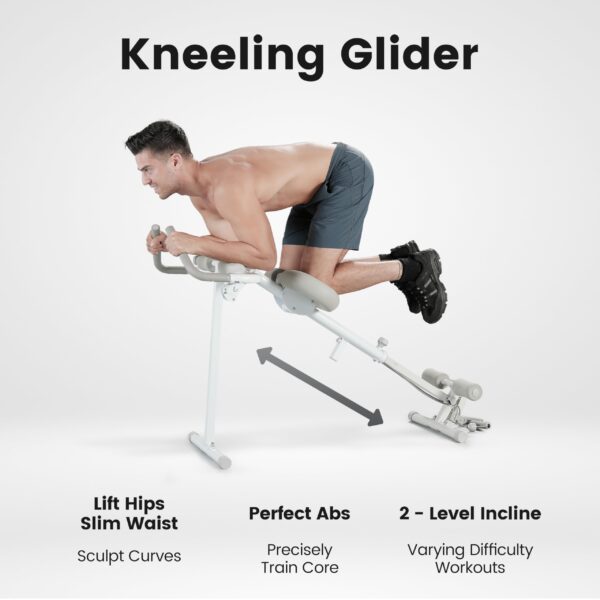 Wonder Core Pro Max - Ab Machine for Stomach Workout, Ab Workout Equipment for Home Gym Trainer, 4-in-1 Exercise Equipment - Rowing, Leg Press, Glider, Roman Chair