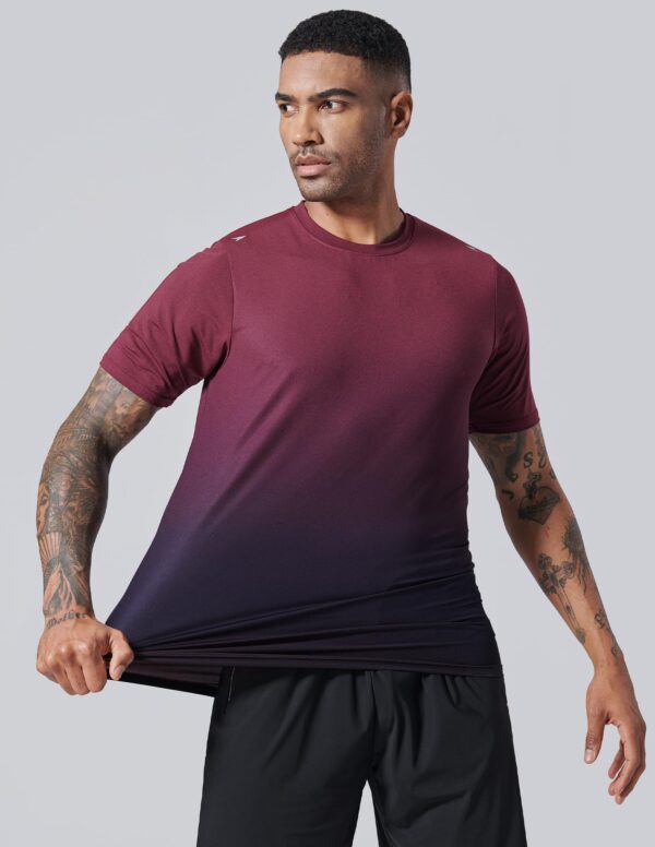 5 Pack Men’s Active Quick Dry Crew Neck T Shirts | Athletic Running Gym Workout Short Sleeve Tee Tops Bulk (Set 3, Large)