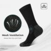 71L3QDRgYjL BAMBOO COOL Men's Crew Socks Athletic Running Sports Socks, Cushioned Moisture Wicking, Breathable Arch Support 6 Pack Black