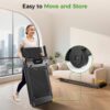 Portable Treadmill with Incline, 3.0HP Walking Pad with Handle Bar, 3-in-1 Foldable Treadmill for Home Office Small Space with Quiet Brushless, 300 LBS Capacity