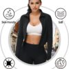 Dalavch 3 Pack Womens Cropped Full Zip up Workout Jacket Slim Fit Running Athletic Gym Yoga Sports Jacket with Thumb Holes 1 Black 1 Pink 1 Blue Medium