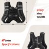 ZELUS Weighted Vest, 6lb/8lb/12lb/16lb/20lb/25lb/30lb Weight Vest with Reflective Stripe for Workout, Strength Training, Running, Fitness, Muscle Building, Weight Loss, Weightlifting, Black(16 lb)
