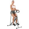 Sunny Health & Fitness Smart Upright Row-N-Ride Exerciser, Squat Assist Trainer for Glutes Workout with Adjustable Resistance, Easy Setup & Foldable, Glute & Leg Exercise Machine- NO. 077S