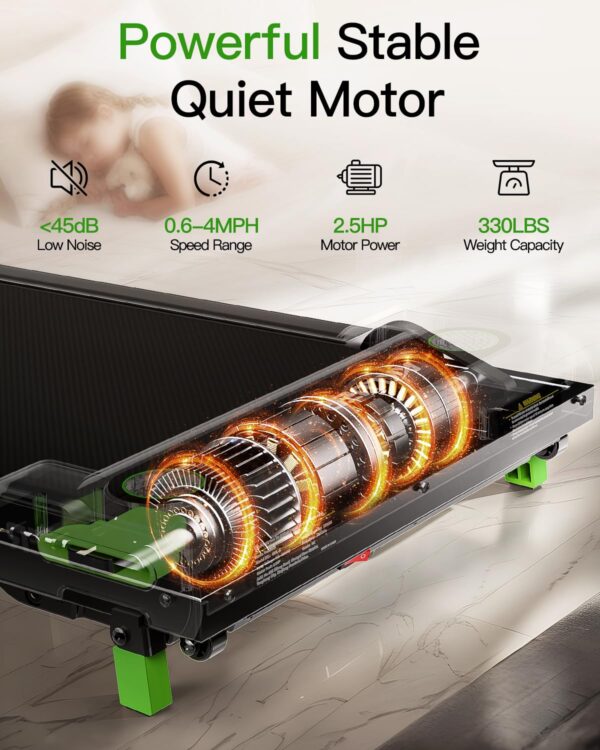 AKLUER Walking Pad with Incline, Walking Treadmills for Home, 2.5 HP Under Desk Treadmill Small with Remote Control, Walking Pad Small Treadmill with LED Display