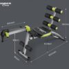 Wonder Core V2 Total Gym Machine, Ab Workout Equipment, Adjustable Ab Machine for Stomach Workout, Sit Up Exercise Equipment for Home Workouts, Abdominal Trainer, Ab Lounger Exercise Chair (Green)