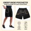 71Zuv5i2yYL BOOJO 5 Pack Athletic Gym Mens Shorts - Workout Black Quick Dry Basketball Shorts with Pockets for Running Casual Activewear