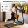 Portable Treadmill with Incline, 3.0HP Walking Pad with Handle Bar, 3-in-1 Foldable Treadmill for Home Office Small Space with Quiet Brushless, 300 LBS Capacity