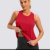 G Gradual Women's Workout Tank Tops Racerback Athletic Yoga Tops Loose Fit Sleeveless Running Gym Sports Shirts for Women(Red,M)