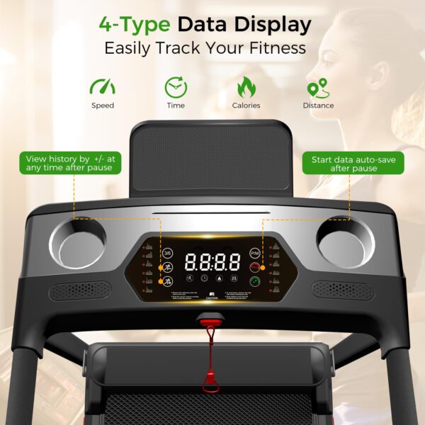 Portable Treadmill with Incline, 3.0HP Walking Pad with Handle Bar, 3-in-1 Foldable Treadmill for Home Office Small Space with Quiet Brushless, 300 LBS Capacity