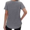 71ft9xOzsjL Summer Tops for Women 2026 Short Sleeve Workout Clothes Athletic Shirts Pilates Outfits Camisetas Deportivas para Mujer Grey L
