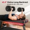 FLYBIRD Flat Weight Bench Foldable 1000 LBS Weight Capacity for Strength Training Bench Press, 45.3 Inches Long Workout Benches for Home