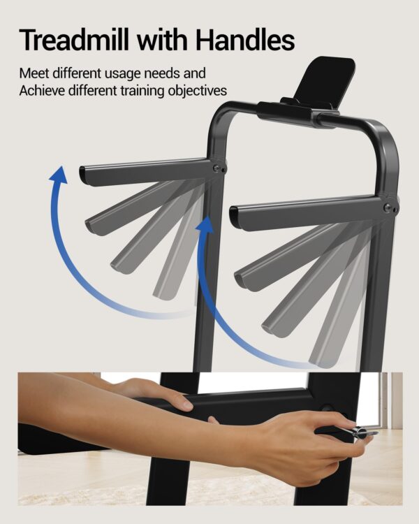 16% Incline Walking Pad Treadmills for Home Small, 4-in-1 Under Desk Treadmill with Handles, Foldable Treadmill with 2.5 HP Quiet Brushless, 330 LBS Capacity