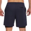 Kinglaman 4 Pack Mens 2 in 1 Running Workout Shorts with Liner, Gym Athletic Quick Dry Sport Shorts with Pockets 2 Black 1 Blue 1 Gray Large