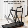 16% Incline Walking Pad Treadmills for Home Small, 4-in-1 Under Desk Treadmill with Handles, Foldable Treadmill with 2.5 HP Quiet Brushless, 330 LBS Capacity