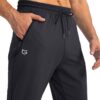 G GRADUAL Men's Sweatpants with Zipper Pockets Tapered Joggers for Men Athletic Pants for Workout, Jogging, Running (Black, Large)