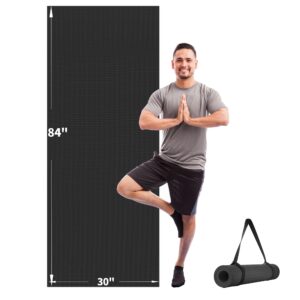 71zC5MVG2xL CAMBIVO Yoga Mat for Women and Men, Extra Long and Wide Exercise Mat(84" x 30" x 1/4 inch), Large Non Slip Workout Mat for Yoga, Pilates, Fitness, Barefoot Workouts, Home Gym Studio