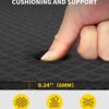 CAMBIVO Large Yoga Mat (6'x 4'), Extra Wide Workout Mat for Men and Women, 1/3 &1/4 Thick Exercise Fitness TPE Mat for Home Gym, Yoga, Pilates, Workout (Black),6mm