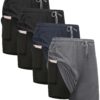 Kinglaman 4 Pack Mens 2 in 1 Running Workout Shorts with Liner, Gym Athletic Quick Dry Sport Shorts with Pockets 2 Black 1 Blue 1 Gray Large