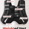 ZELUS Weighted Vest, 6lb/8lb/12lb/16lb/20lb/25lb/30lb Weight Vest with Reflective Stripe for Workout, Strength Training, Running, Fitness, Muscle Building, Weight Loss, Weightlifting, Black(16 lb)