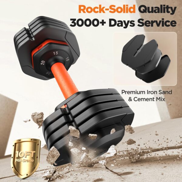 Adjustable Dumbbells Set 25LB, Weights Dumbbells Set 5/10/15/20/25lbs, Anti-Slip Handle for Exercise Fitness Workout Adjustable dumbbell set 2 (25, Pounds)