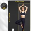 CAMBIVO Large Yoga Mat (6'x 4'), Extra Wide Workout Mat for Men and Women, 1/3 &1/4 Thick Exercise Fitness TPE Mat for Home Gym, Yoga, Pilates, Workout (Black),6mm