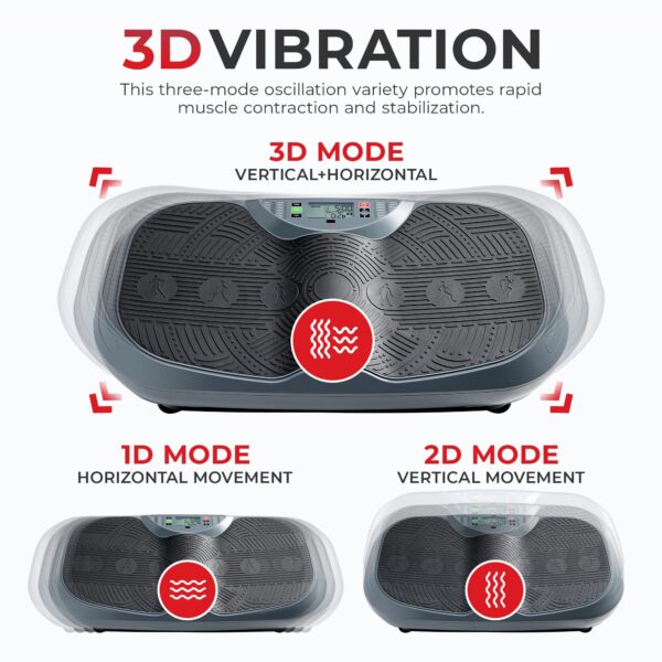 Sunny Health & Fitness Vibration Plate Exercise Machine with Remote & Resistance Bands, Fitboard 3D Vibration Plate Premium Total Body Shaker Platform for Toning, Sculpting & Recovery – SF-VP822057