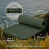 Retrospec Solana Yoga Mat 1" Thick w/Nylon Strap for Men & Women - Non Slip Exercise Mat for Home Yoga, Pilates, Stretching, Floor & Fitness Workouts - Wild Spruce