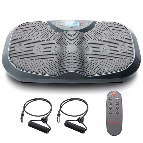 Sunny Health & Fitness Vibration Plate Exercise Machine with Remote & Resistance Bands, Fitboard 3D Vibration Plate Premium Total Body Shaker Platform for Toning, Sculpting & Recovery – SF-VP822057
